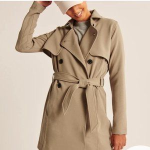Abercrombie tan trench coat
